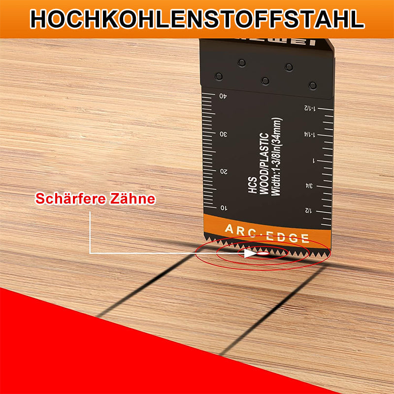 Oszillierende Multitool Sägeblätter 20er Set | Gebogene Kante für präzise Tauchschnitte | Holz, Kunststoff, Weichmetall | Universal kompatibel