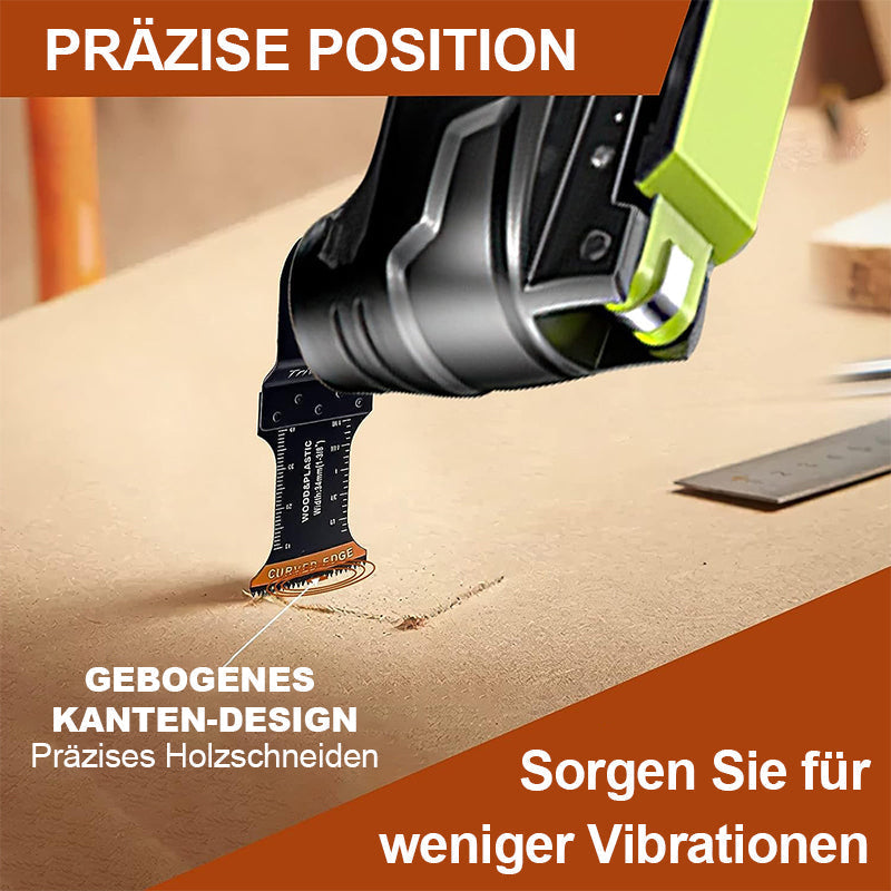 Oszillierende Multitool Sägeblätter 20er Set | Gebogene Kante für präzise Tauchschnitte | Holz, Kunststoff, Weichmetall | Universal kompatibel
