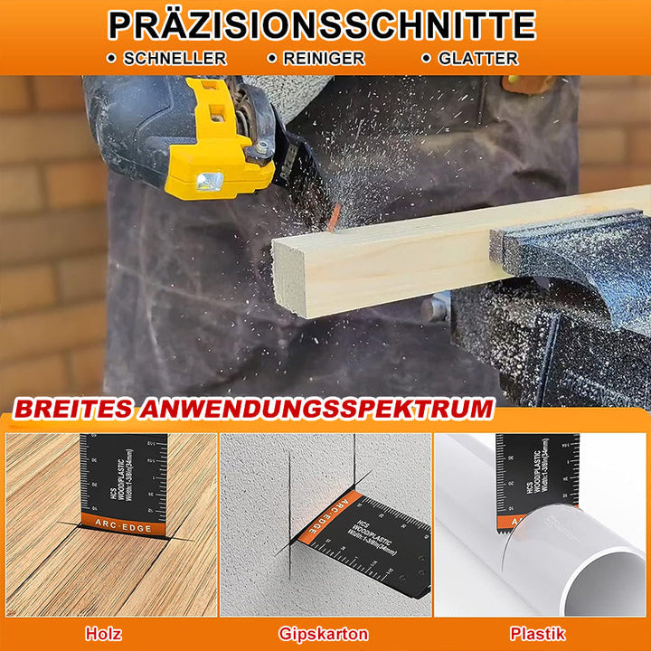 Oszillierende Multitool Sägeblätter 20er Set | Gebogene Kante für präzise Tauchschnitte | Holz, Kunststoff, Weichmetall | Universal kompatibel