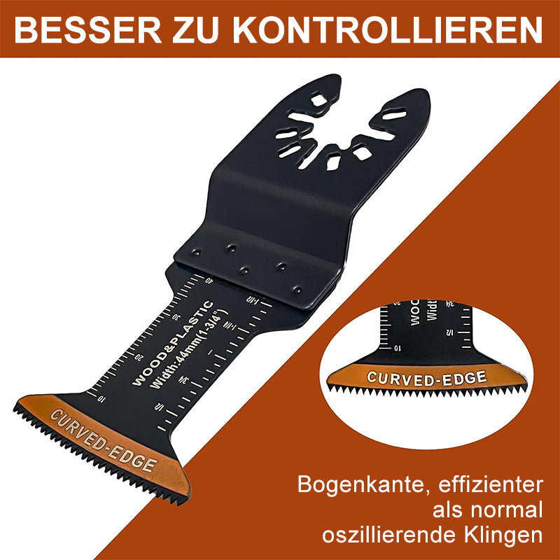 Oszillierende Multitool Sägeblätter 20er Set | Gebogene Kante für präzise Tauchschnitte | Holz, Kunststoff, Weichmetall | Universal kompatibel