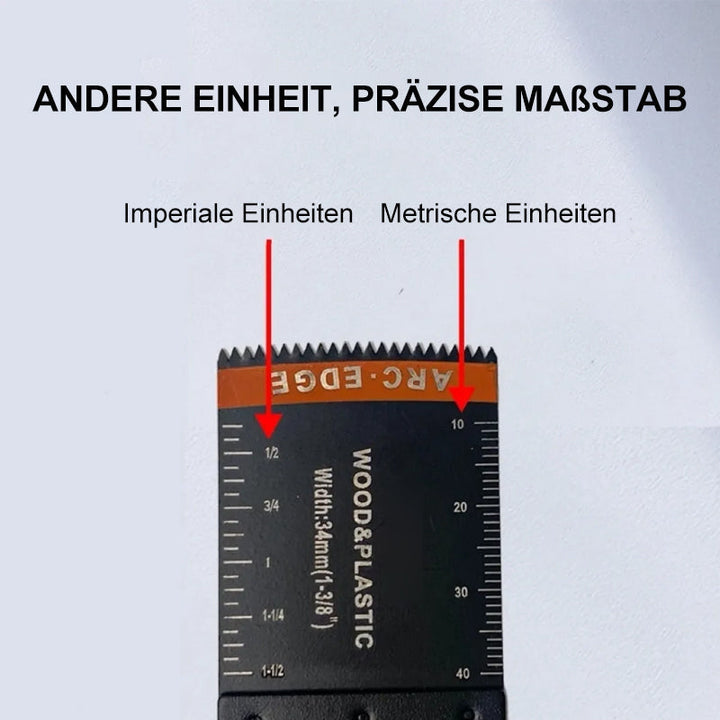 Oszillierende Multitool Sägeblätter 20er Set | Gebogene Kante für präzise Tauchschnitte | Holz, Kunststoff, Weichmetall | Universal kompatibel