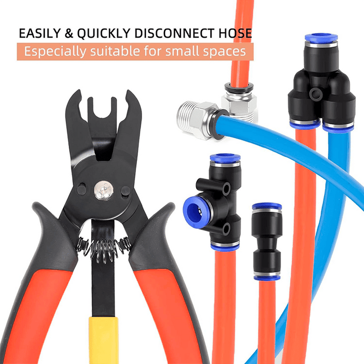 Schlauchkupplungs-Zange für Push-Pull-Verbinder | 6 mm &amp; 8 mm | Werkzeug für Auto, Motorrad &amp; enge Stellen