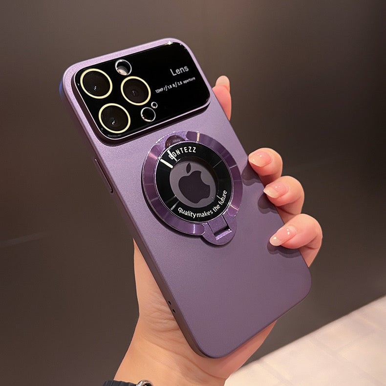 Magnetic iPhone Case | Compatible with wireless charging | Integrated stand, camera lens protection | Anti-fingerprint, clear PC