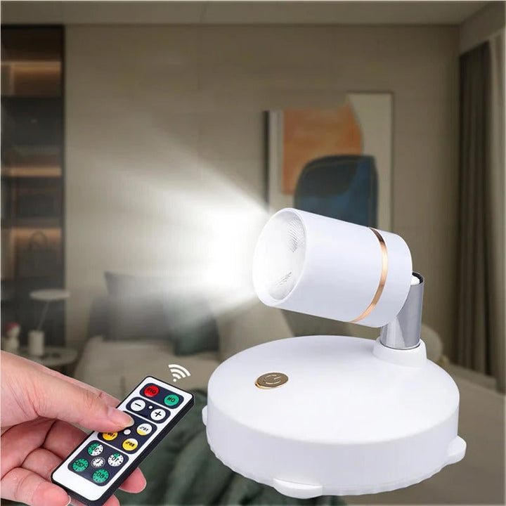 Cordless LED Floodlight with Remote Control &amp; Timer | Dimmable Warm Light for Living Room, Hallway &amp; Bedroom | Buy 1 Get 1 Free