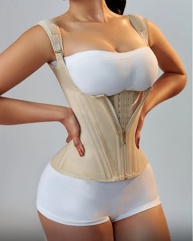 Damen Shapewear Korsett Body | Figurformender Body Shaper mit Starker Unterstützung | Atmungsaktiv &amp; Komfortabel
