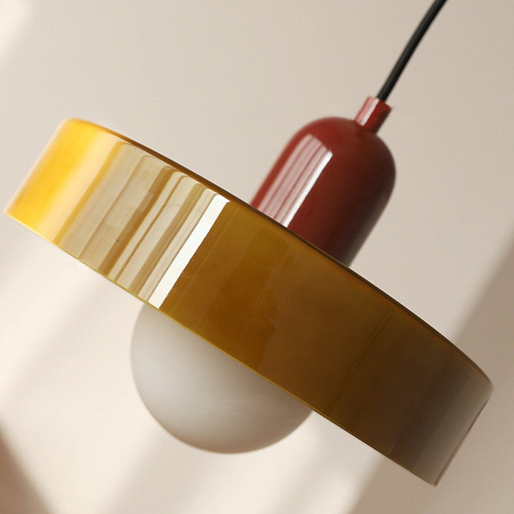 Pendant lamp made of metal &amp; glass with stained glass look | Ø25/Ø35 cm, G9 socket | Adjustable suspension | Crystal look