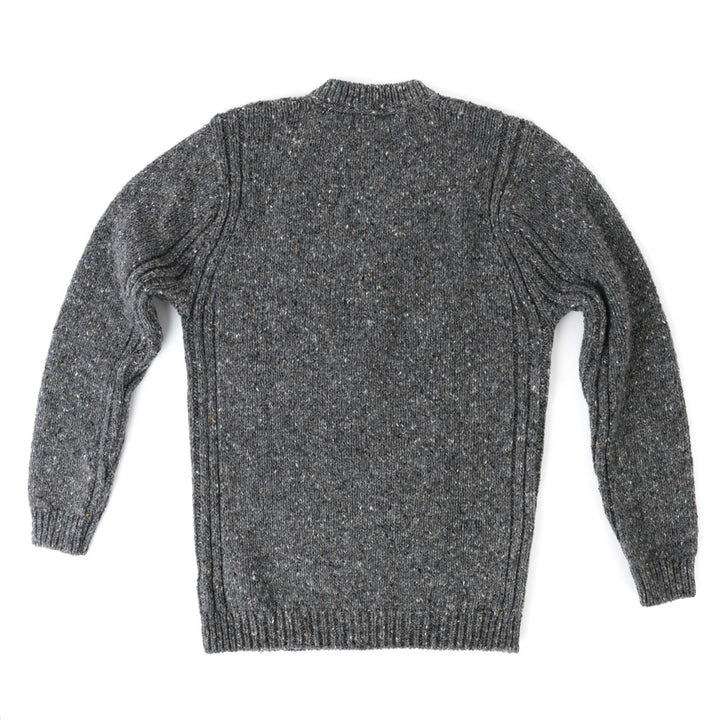 Herren Pullover | Rundhalspullover mit geradem Schnitt und melierter Donegal-Optik