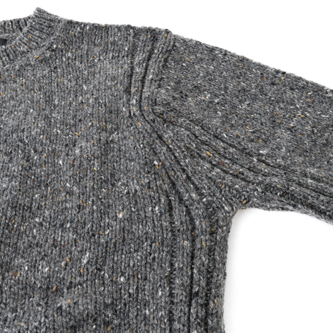Herren Pullover | Rundhalspullover mit geradem Schnitt und melierter Donegal-Optik