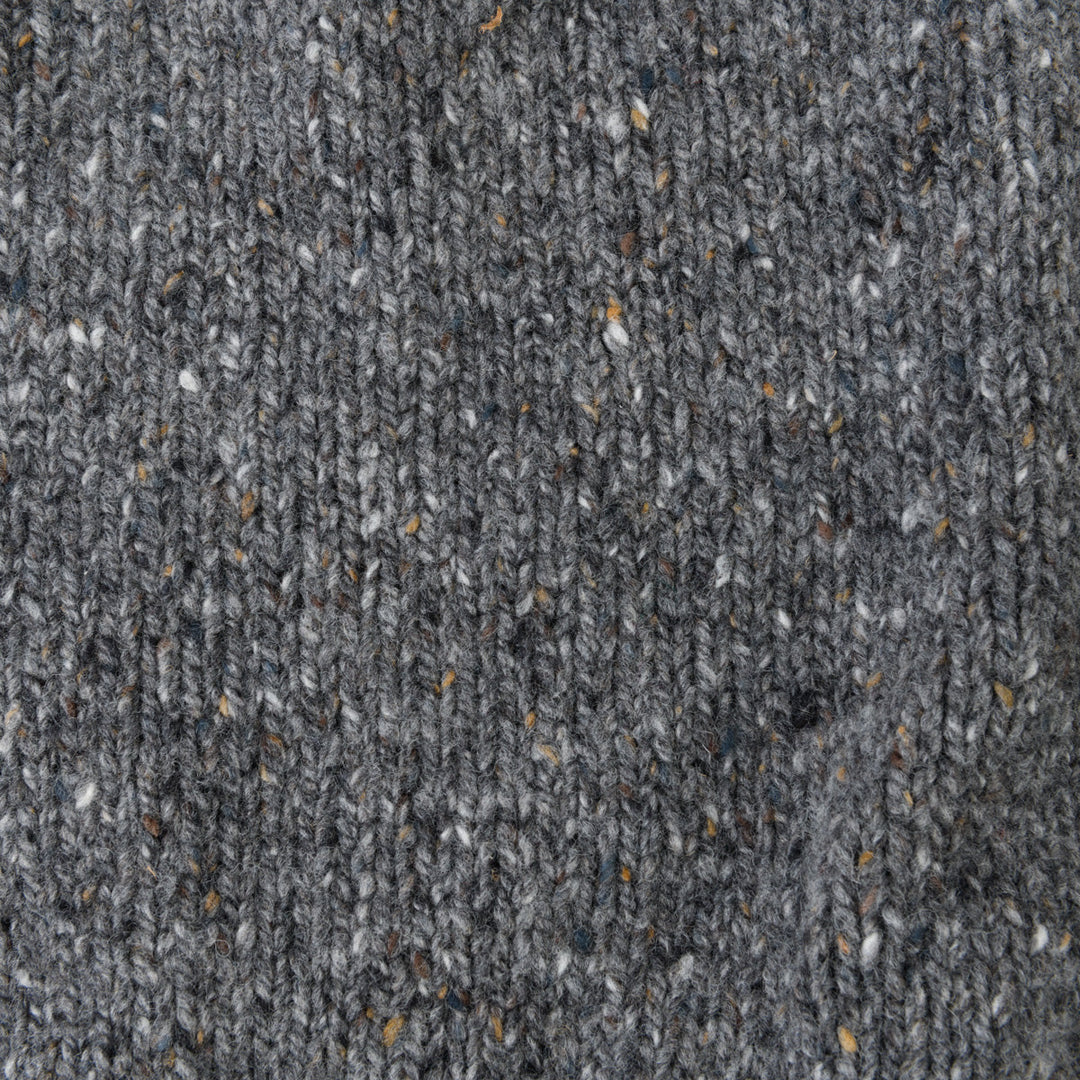 Herren Pullover | Rundhalspullover mit geradem Schnitt und melierter Donegal-Optik