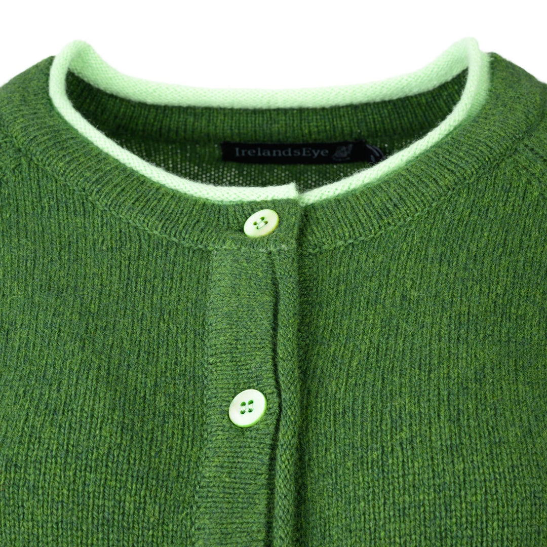 Damen Strickjacke | Kurze Cardigan-Jacke mit Raglanärmeln und geradem Schnitt