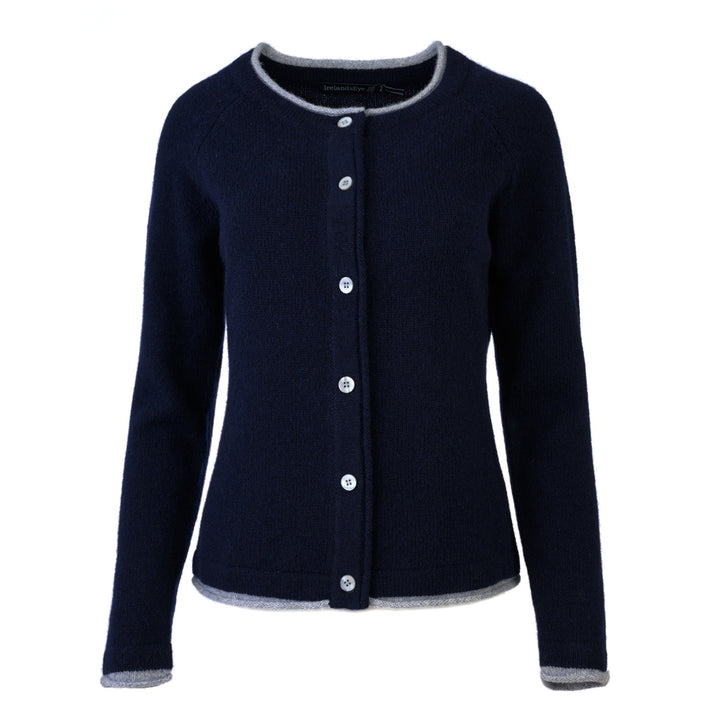 Damen Strickjacke | Kurze Cardigan-Jacke mit Raglanärmeln und geradem Schnitt