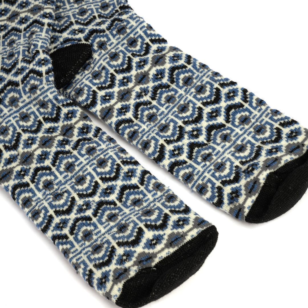 Merinowollsocken | Warme Socken mit nordischem Muster und verstärkter Ferse und Spitze