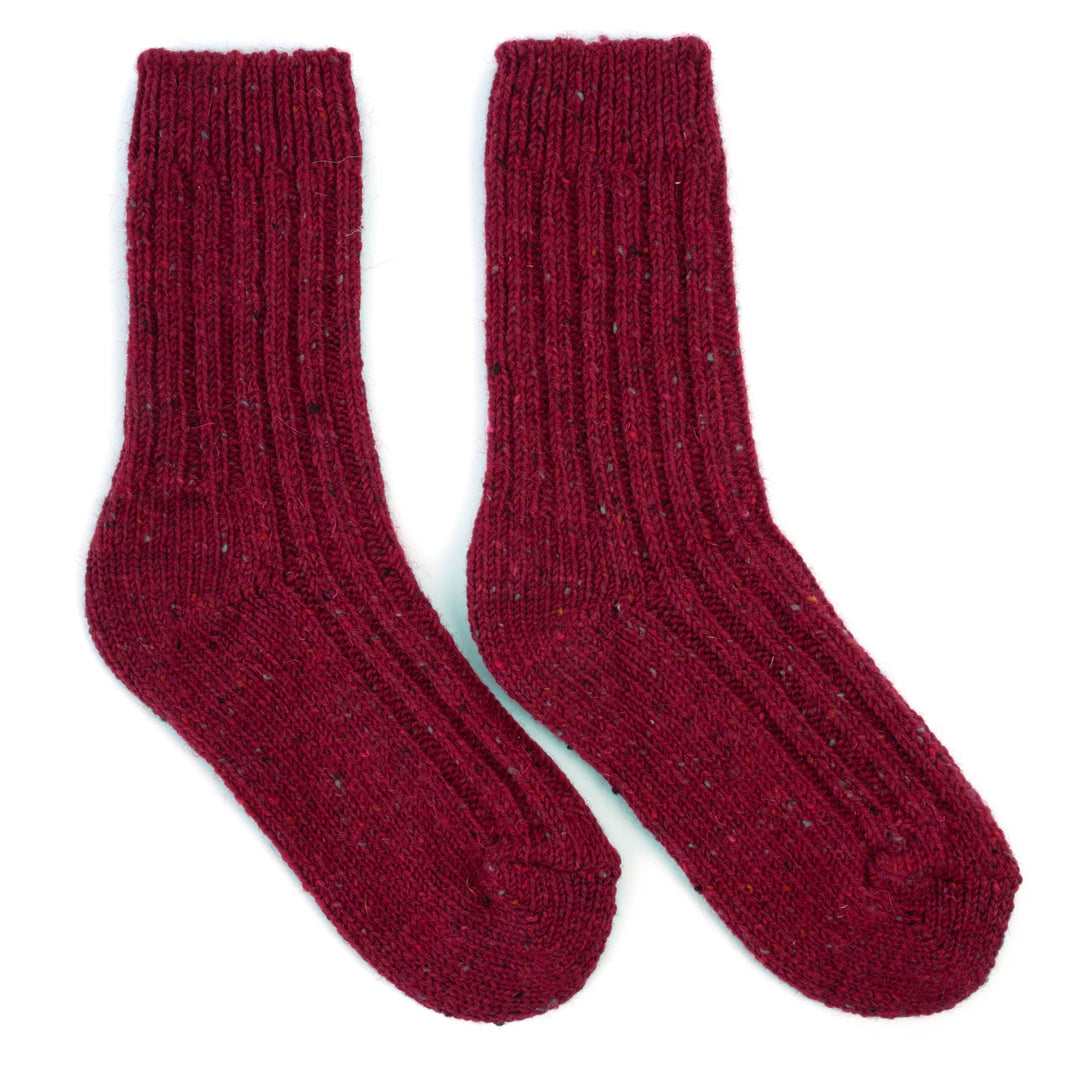 Wollsocken | Einfarbige Socken aus reiner Schurwolle für warme Füße zu Hause