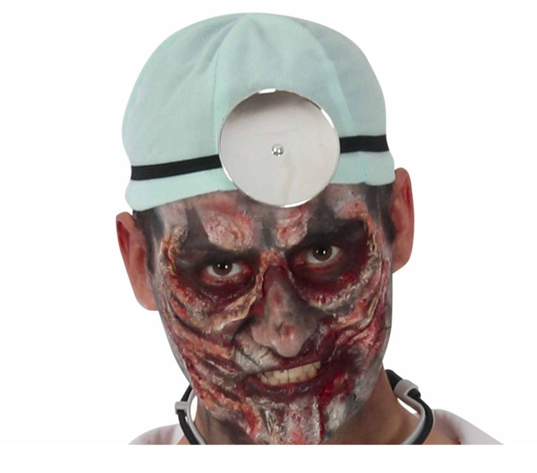 Zombie Arzt Kostüm Herren | Halloween-Kostüm mit weißer Jacke, T-Shirt und Hose für Halloween- und Mottopartys