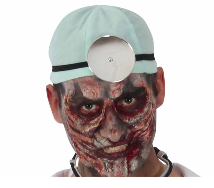 Zombie Arzt Kostüm Herren | Halloween-Kostüm mit weißer Jacke, T-Shirt und Hose für Halloween- und Mottopartys