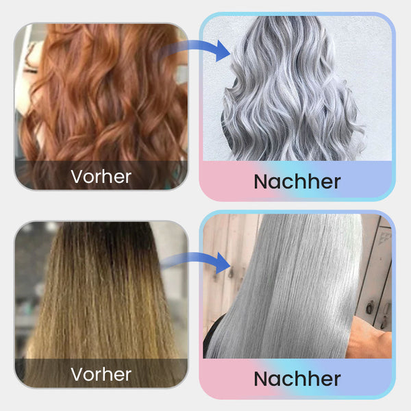 Silver semi-permanent hair color 100 g | Ash gray silver tone for home use | With aloe &amp; plant extracts | Processing time 40–60 min.