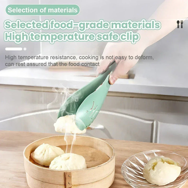 Pince de cuisine 3-en-1 | Outil multifonction pour cuisiner &amp; servir | Résistant à la chaleur &amp; léger | Tong pratique