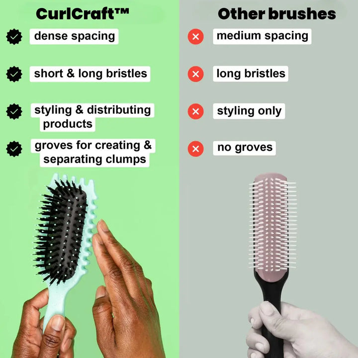 Spazzola per ricci con setole in nylon resistenti al calore | Definisce ricci e onde con effetto anti-crespo | Delicata, per tutti i tipi di capelli
