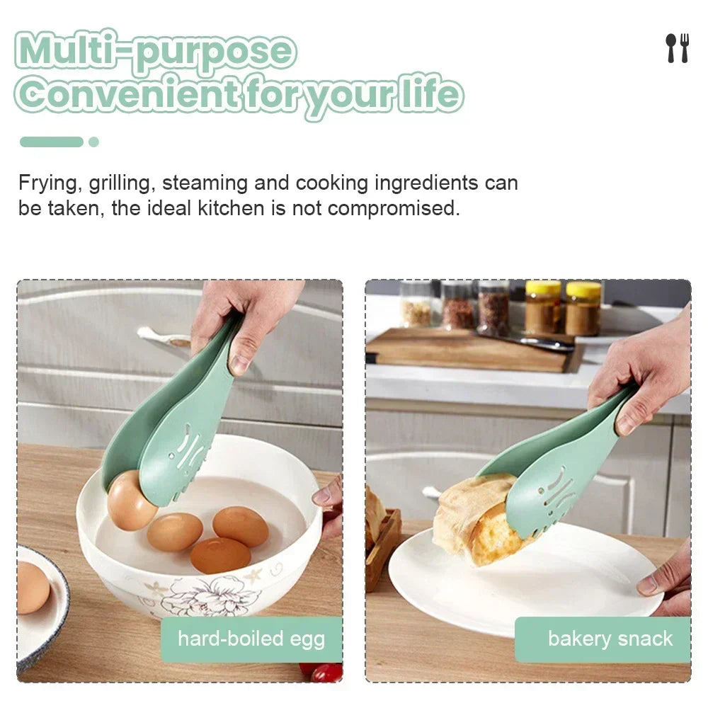 Pince de cuisine 3-en-1 | Outil multifonction pour cuisiner &amp; servir | Résistant à la chaleur &amp; léger | Tong pratique