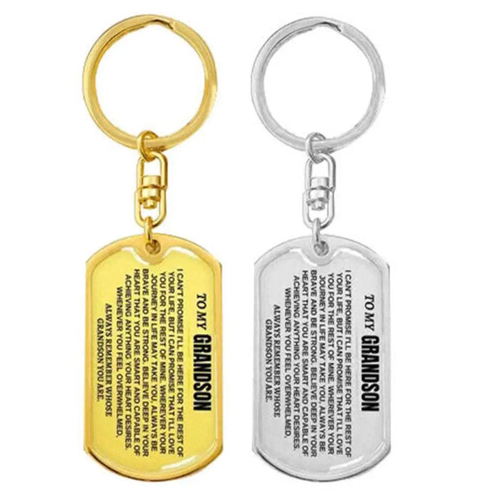 BraveBond – Porte-clés unique pour petit-fils estimé