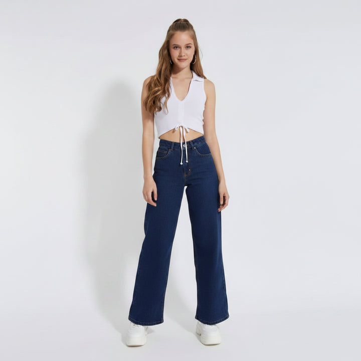 Damen Stretchhose | Bequeme Baumwollhose mit elastischem Bund