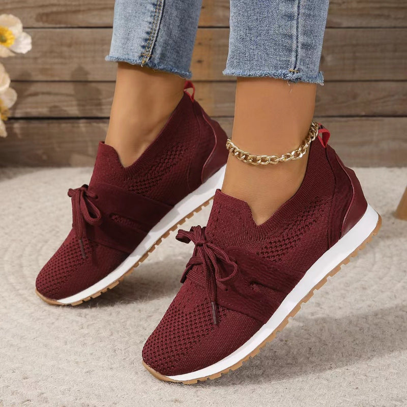 Damen Mesh-Sneaker | Atmungsaktive Freizeitschuhe mit dämpfender Komfortsohle für Alltag und Spaziergänge