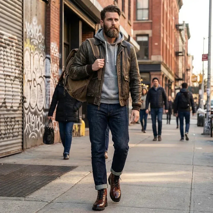 Herren Chelsea Boots in Kroko-Optik | Elegante Stiefeletten mit Gepolstertem Innenfutter | Robuste Freizeitschuhe für Alltag &amp; Business