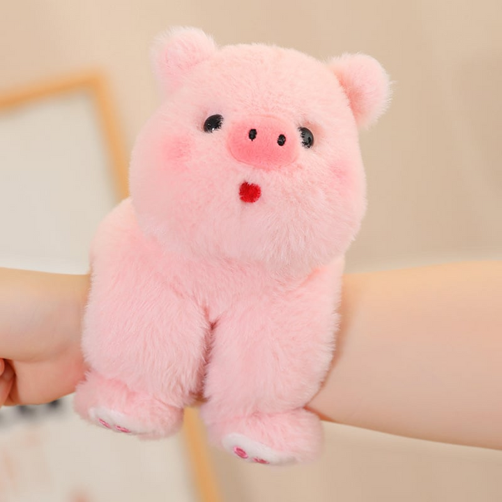 Plüsch Schnapp-Armband mit Cartoonfigur | Weiches Stoffarmband | Lustiges Kinderaccessoire | CharmeManschette