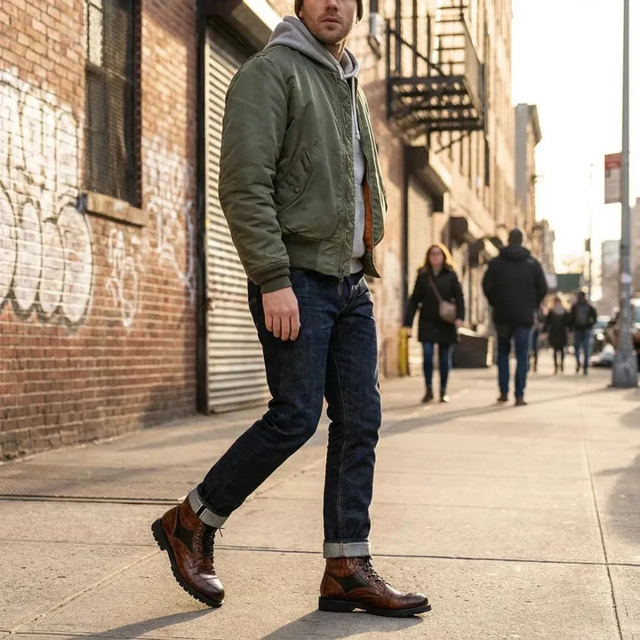 Herren Chelsea Boots in Kroko-Optik | Elegante Stiefeletten mit Gepolstertem Innenfutter | Robuste Freizeitschuhe für Alltag &amp; Business