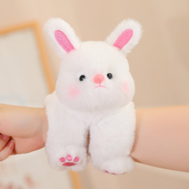 Plüsch Schnapp-Armband mit Cartoonfigur | Weiches Stoffarmband | Lustiges Kinderaccessoire | CharmeManschette