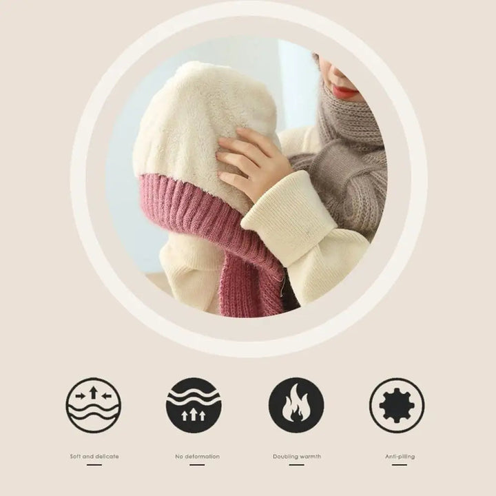 Damen Mütze und Schal Set für Winter | Warmes Strickset aus weichem Material für Alltag, Freizeit und kalte Wintertage