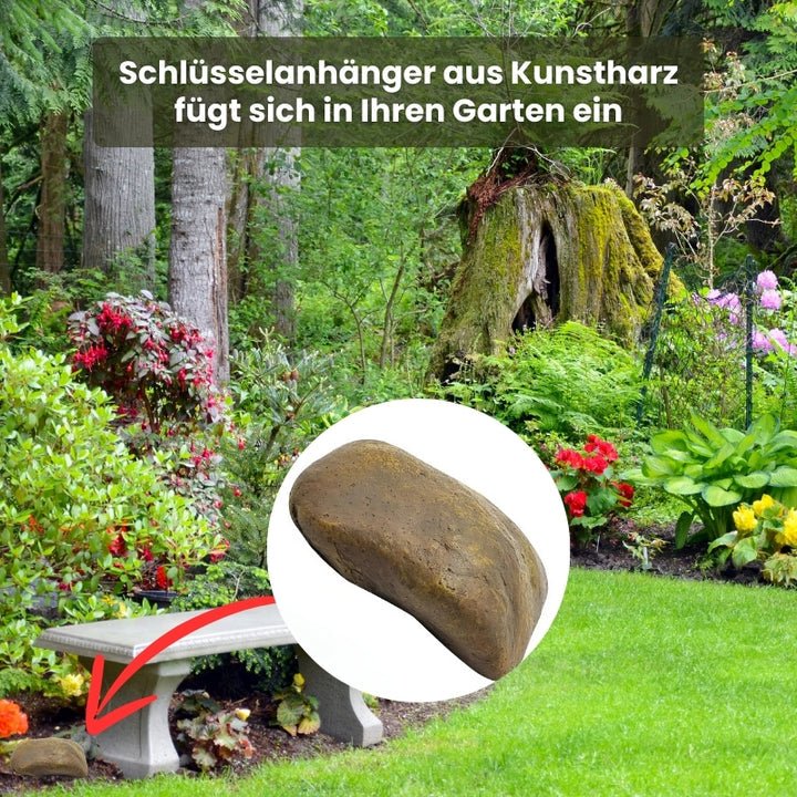 Tarn-Steinsafe für Garten &amp; Outdoor – RockFort Geheimversteck aus robustem Harz | Wasser- &amp; staubdicht | Für Schlüssel, Bargeld, Wertsachen