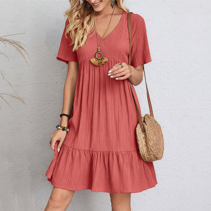 Damen Bluse mit V-Ausschnitt | Elegantes Retro-Top aus leichter, atmungsaktiver Stoffqualität | Lockeres Oberteil für Alltag &amp; Freizeit