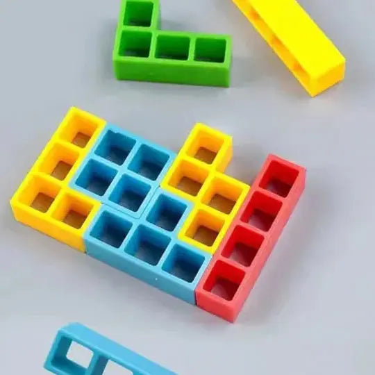 Lernspiel mit Bausteinen für Kinder | Bunte Bausteine mit Aufgabenkarten | Fördert Logik &amp; Feinmotorik