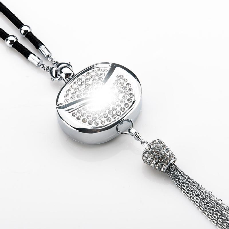 Ciondolo per specchietto retrovisore auto con cristallo | Lega di zinco e strass | Decorazione scintillante con ciondolo profumato, idea regalo