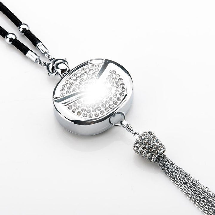 Ciondolo per specchietto retrovisore auto con cristallo | Lega di zinco e strass | Decorazione scintillante con ciondolo profumato, idea regalo