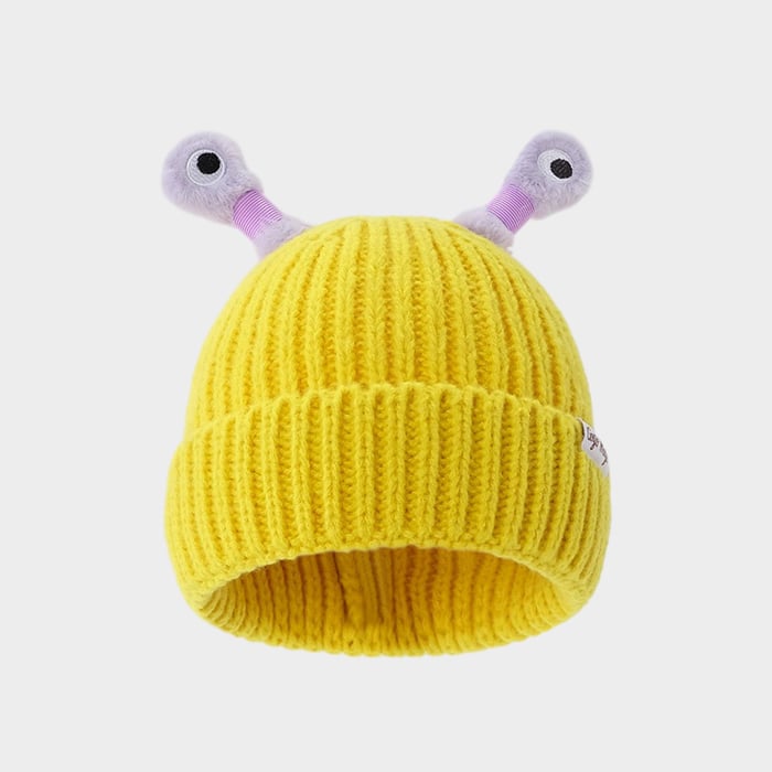Beanie with glowing eyes &amp; flexible tentacles | Warm &amp; soft, elastic fit | Festival, party &amp; winter look