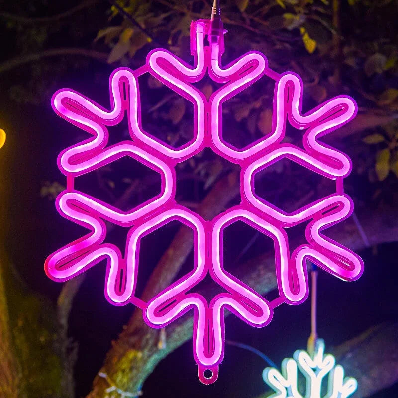 LED Schneeflockenlichter wasserdicht 30 cm | Festliche Winterbeleuchtung mit Schneefall-Effekt in verschiedenen Lichtfarben für außen