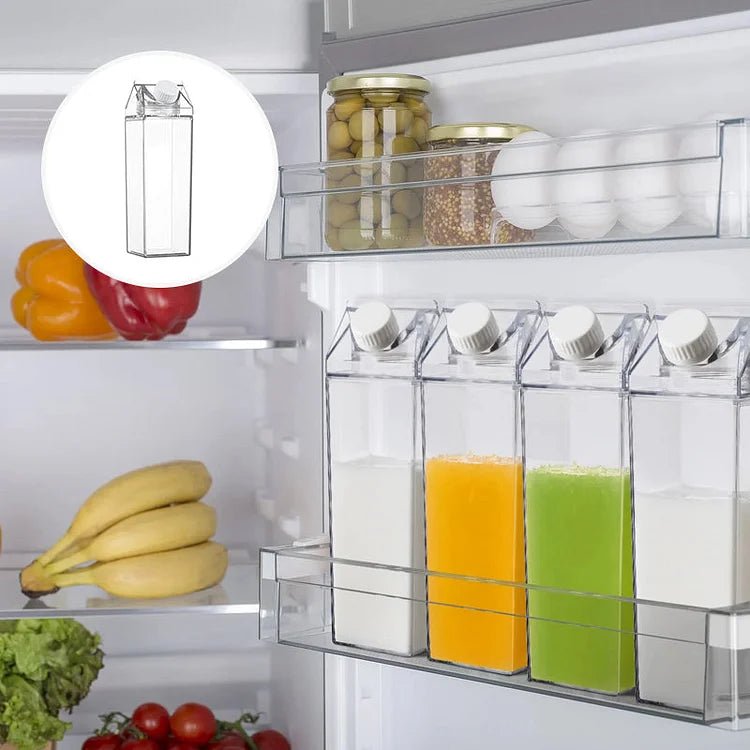 Juomapullo maitopakkauksen muotoilulla 500/1000 ml – HydraCube | 100 % vuotamaton, BPA-vapaa | Täyttömäärä heti näkyvissä
