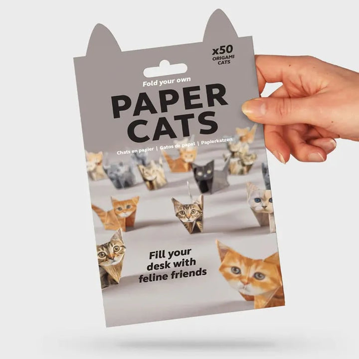 Origami-Katzen-Set aus FSC-Papier | DIY-Bastelset für Katzenfiguren | Kreative Deko &amp; Geschenkidee