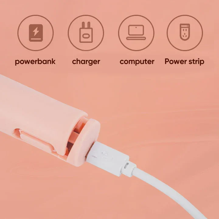 Mini ferro arricciacapelli e piastra lisciante 2-in-1 USB | Piastra riscaldante in ceramica e piastra 3D flottante | Compatto come un rossetto | Styling in 3–5 minuti