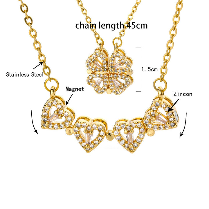 Luxe diamond lucky necklace 2024