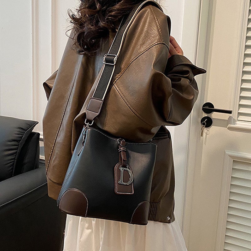 Damen Schultertasche Retro aus PU 21×19×12 cm | Mehrere Fächer &amp; Magnetverschluss | Verstellbare Riemen, viele Farben