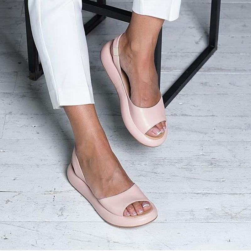 Elegantné otvorené platformové dámske sandále