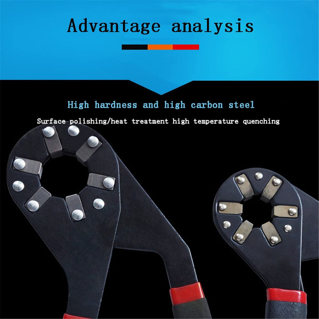 Adjustable wrench with fine adjustment | Wide clamping range &amp; anti-slip handle | Hardened steel, buy 1 get 1 free