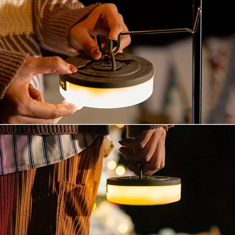 LED-Lichterkette 10 m mit 100 LEDs | USB wiederaufladbar &amp; IP65 wasserdicht | 8 Lichtmodi für Camping &amp; Garten