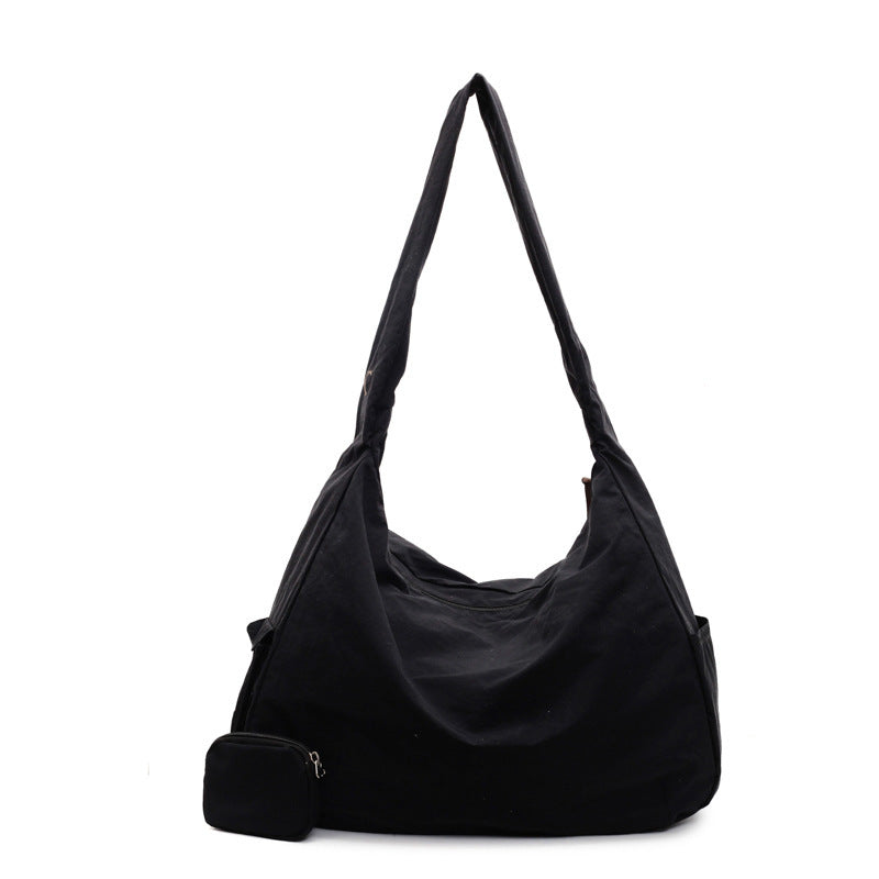 Damen Umhängetasche | Große Crossbody Tasche mit Reißverschluss und Außentasche