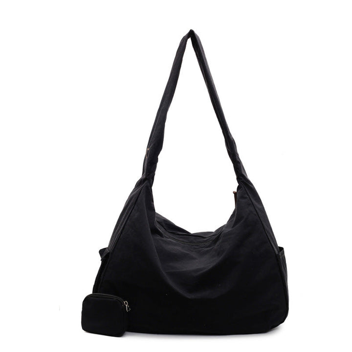 Damen Umhängetasche | Große Crossbody Tasche mit Reißverschluss und Außentasche