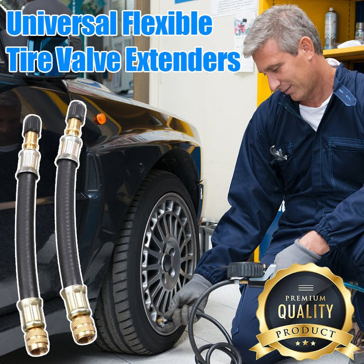 Reifenventil-Verlängerung aus Messing | Universeller Ventilverlängerer für Auto, Motorrad &amp; Fahrrad | Werkzeuglose Montage | Luftdicht