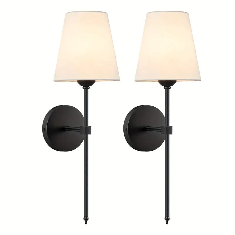 Kabellose, wiederaufladbare Wandleuchte mit Stoffschirm | USB-C | Bis zu 20 Std. Laufzeit | 3 Lichtmodi, dimmbar | 58×15 cm